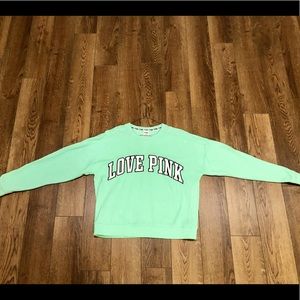 EUC Love Pink Lime Green Lounge Crewneck (Adult Large)